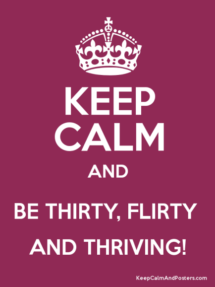 Keep Calm and Be Thirty