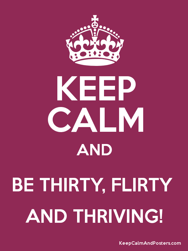 Keep Calm and Be Thirty
